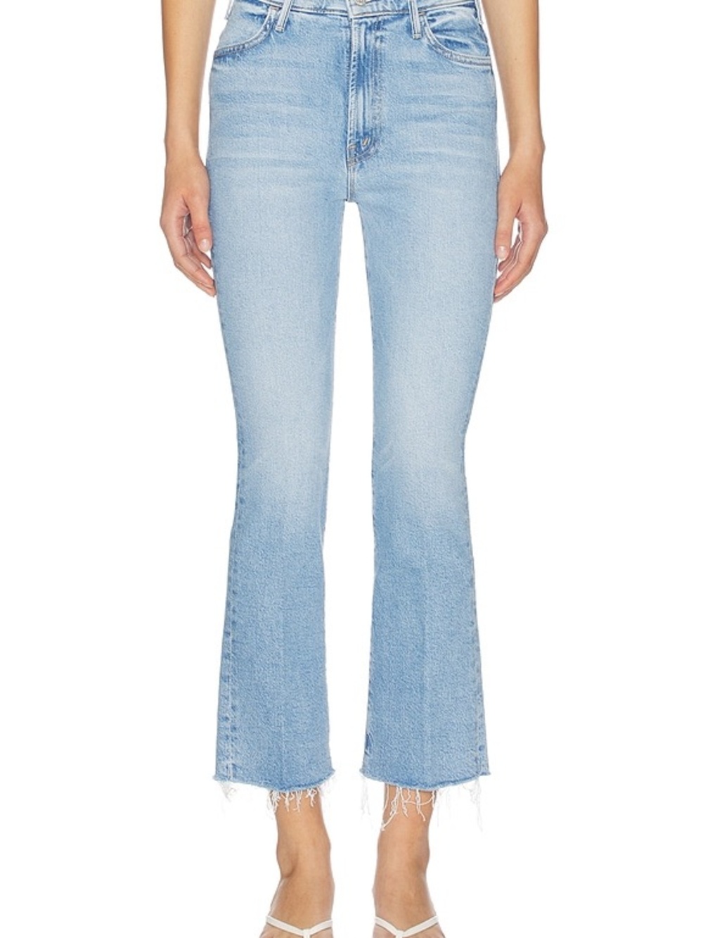 MOTHER light-wash The Hustler Ankle Fray jeans size 25